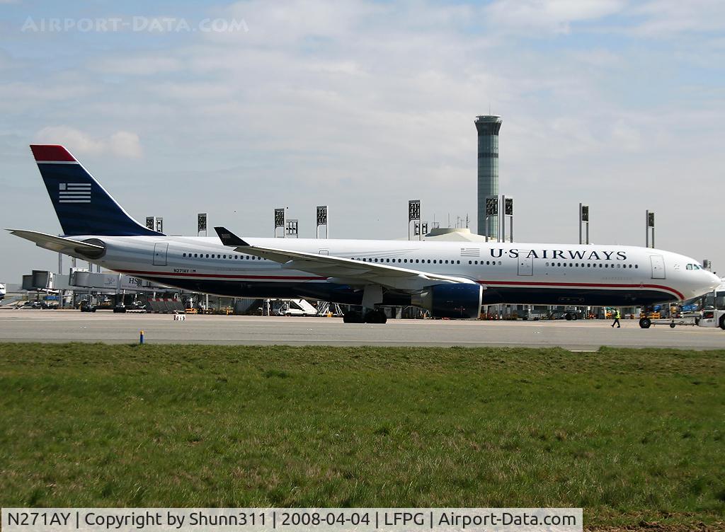 N271AY, 2000 Airbus A330-323 C/N 0323, Push back from his gate...