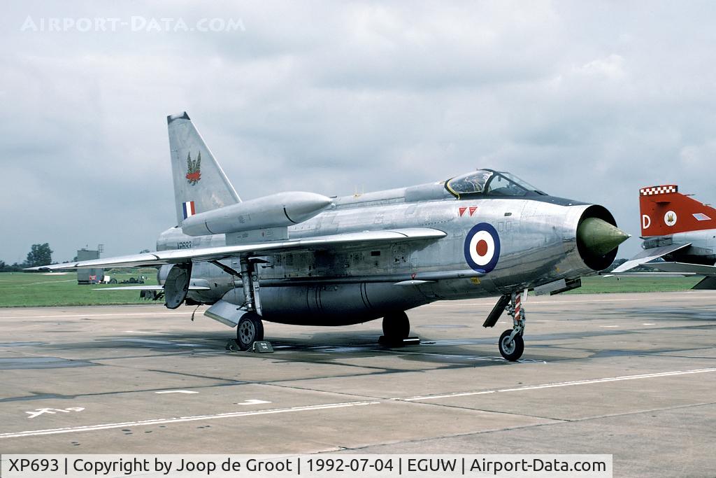 XP693, 1962 English Electric Lightning F.6 C/N 95116, 1993 was the last year the Elementary Flying Training School operated the Chipmunk out of Swinderby. After the EFTS left Swinderby was closed.