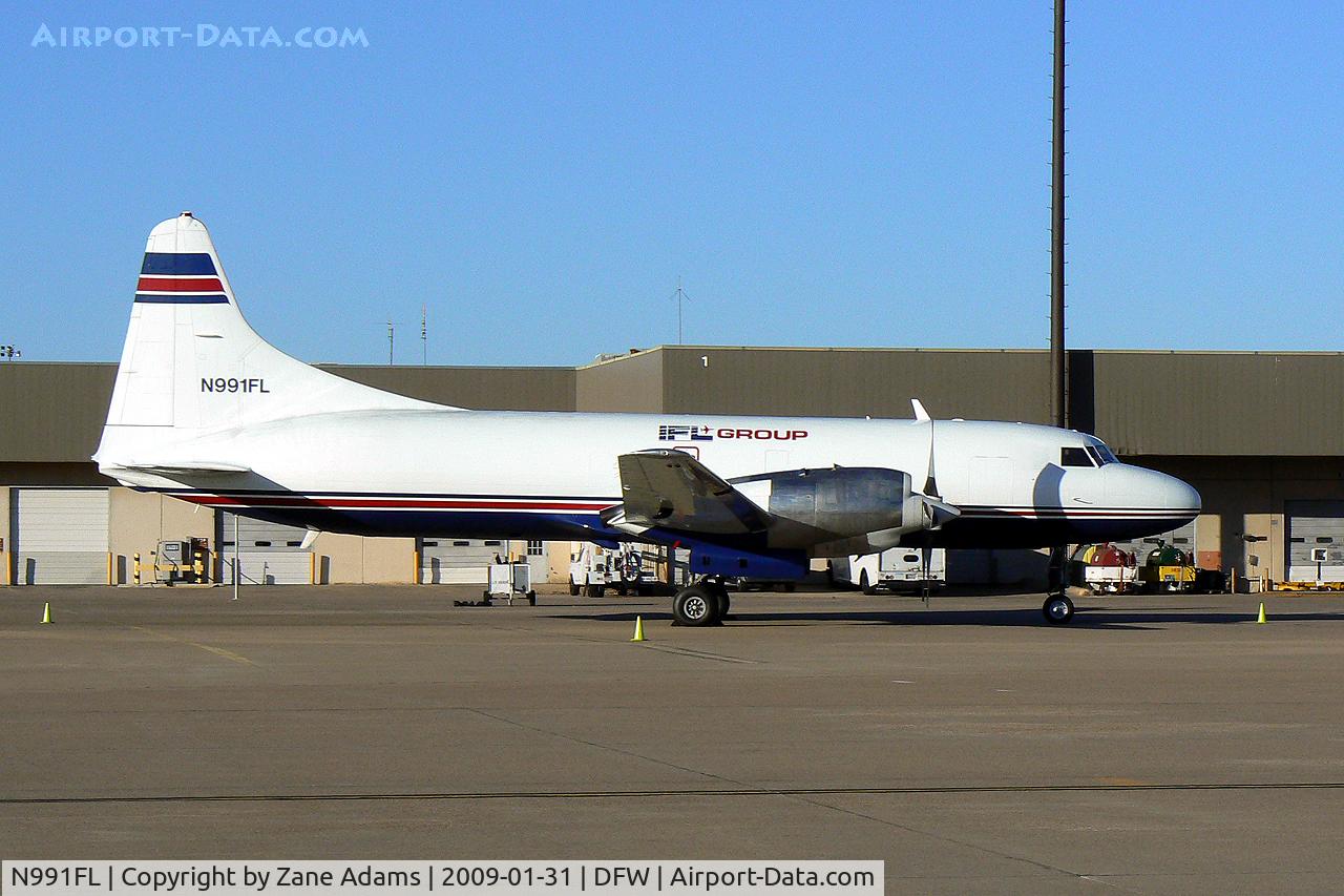 N991FL, 1958 Convair 440 Metropolitan C/N 508, IFL Convair on the DFW west freight ramp