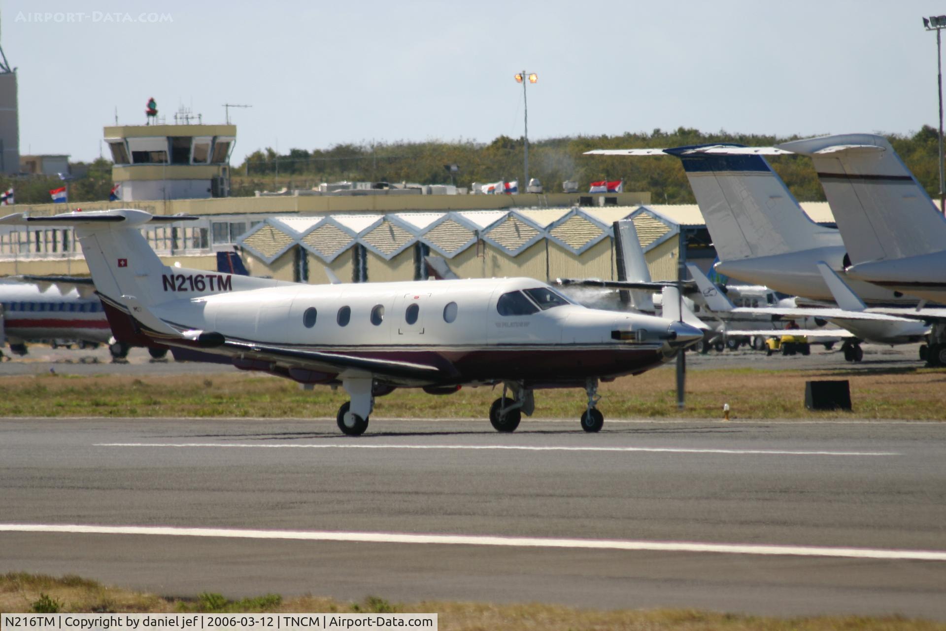 N216TM, 2002 Pilatus PC-12/45 C/N 441, stop over at TNCM