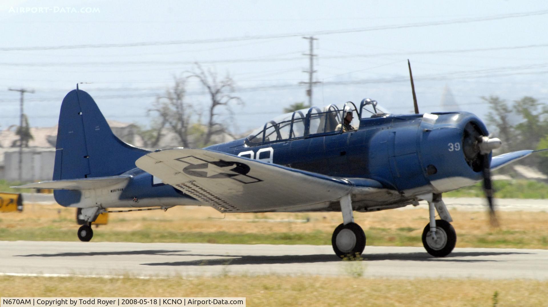 N670AM, 1993 Douglas SBD-5 Dauntless C/N 28536, Chino Airshow 2008