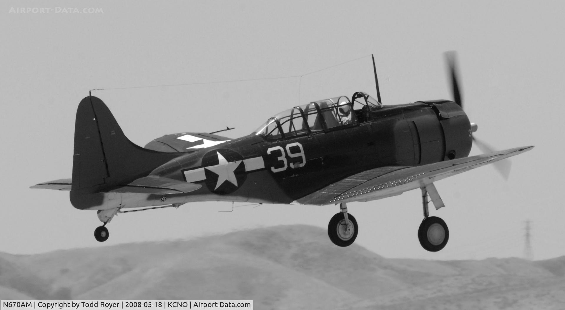 N670AM, 1993 Douglas SBD-5 Dauntless C/N 28536, Chino Airshow 2008