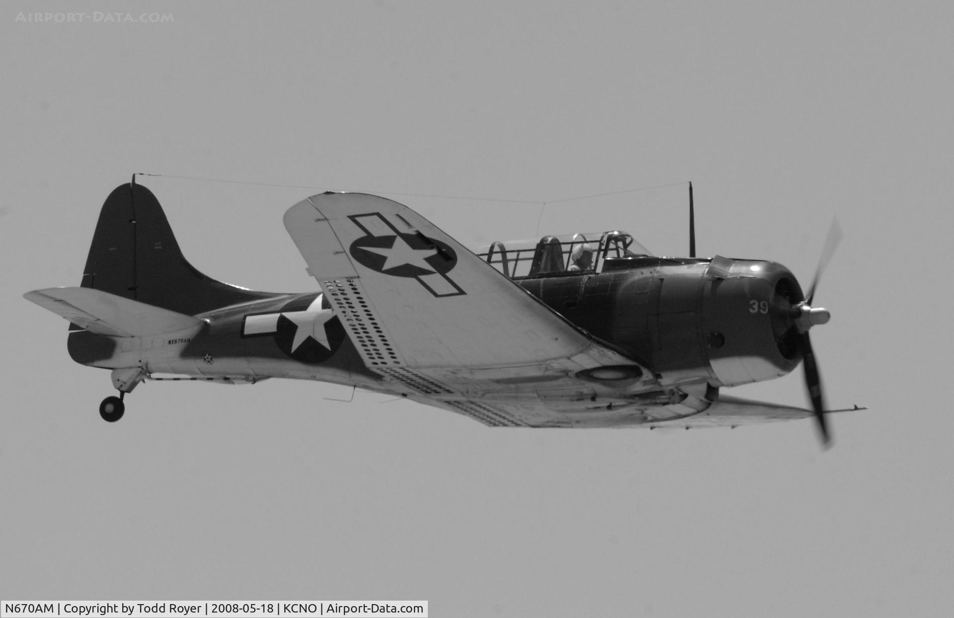 N670AM, 1993 Douglas SBD-5 Dauntless C/N 28536, Chino Airshow 2008