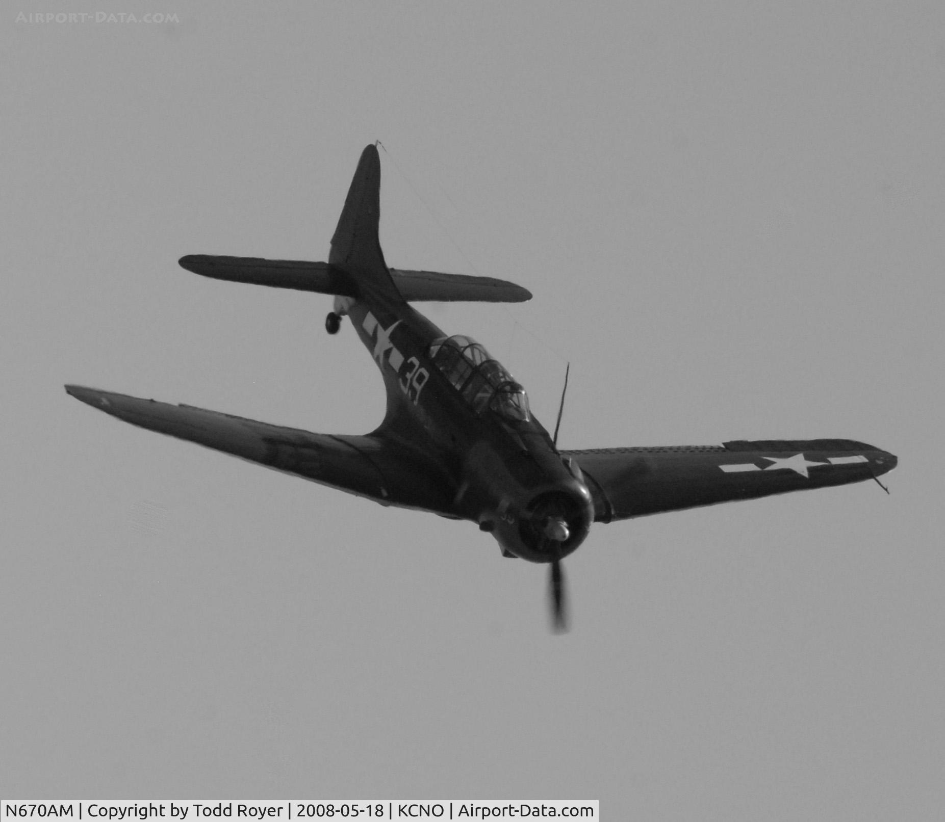 N670AM, 1993 Douglas SBD-5 Dauntless C/N 28536, Chino Airshow 2008
