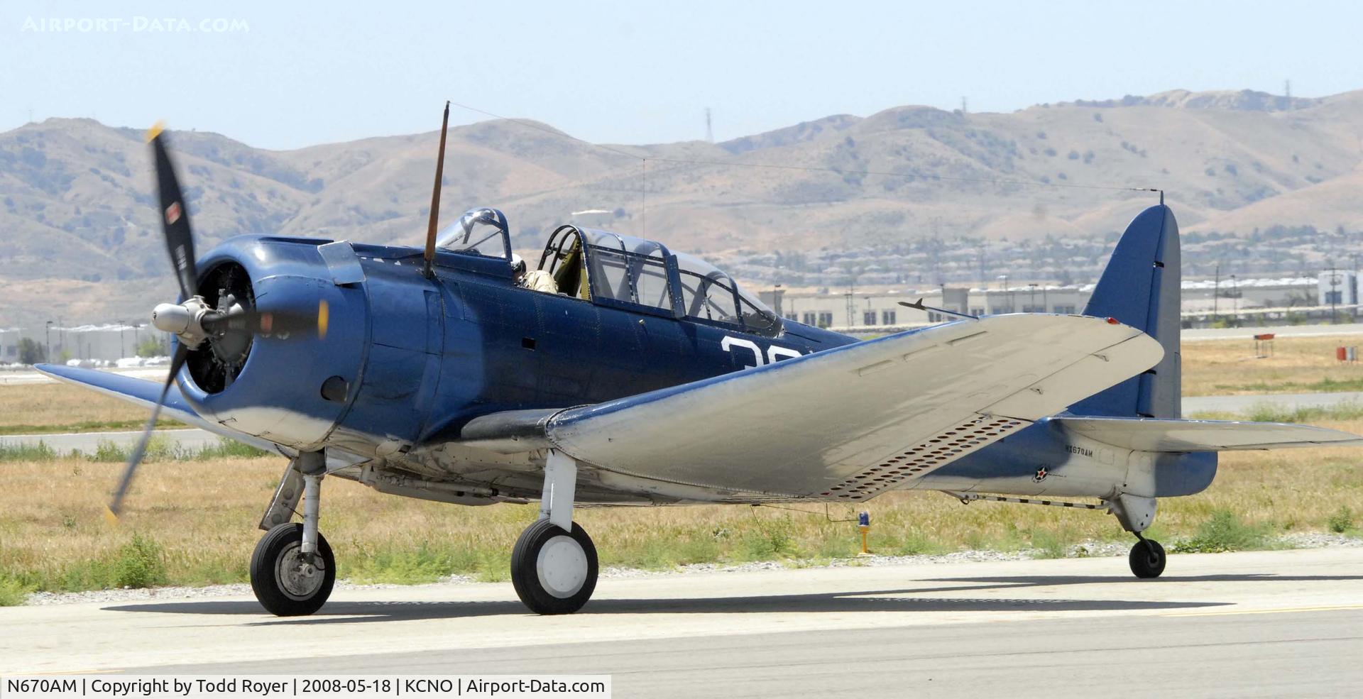 N670AM, 1993 Douglas SBD-5 Dauntless C/N 28536, Chino Airshow 2008