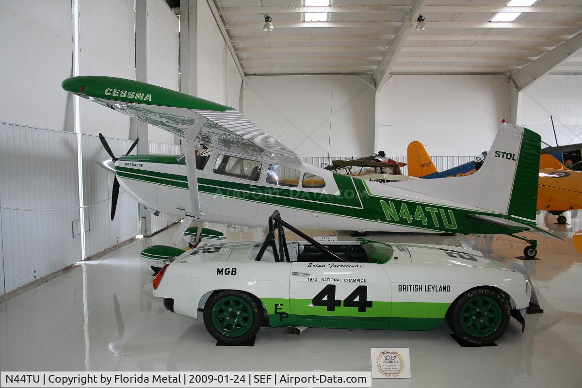 N44TU, 1978 Cessna A185F Skywagon 185 C/N 18503616, Cessna 185 posing with an MGB