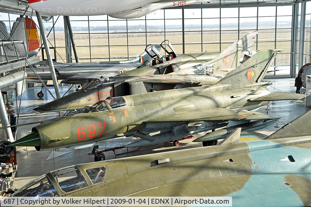 687, Mikoyan-Gurevich MiG-21MF C/N 6215, at Museum Oberschleissheim, Germany