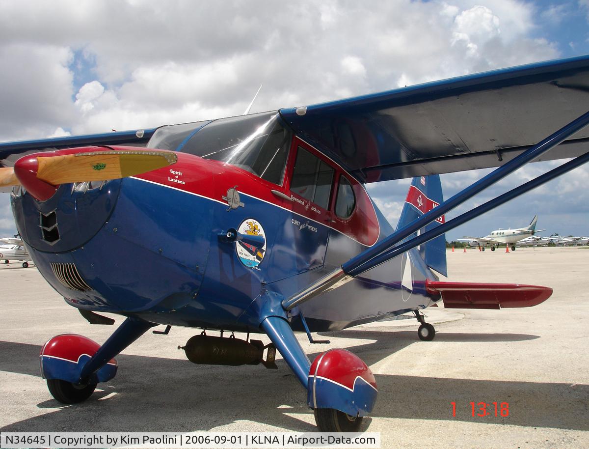 N34645, 1941 Stinson 10A C/N 8045, Stinson at Lantana Airport