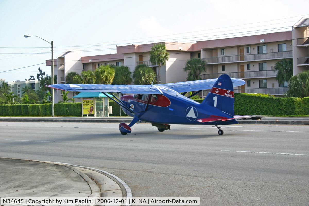 N34645, 1941 Stinson 10A C/N 8045, Stinson on Lantana Road