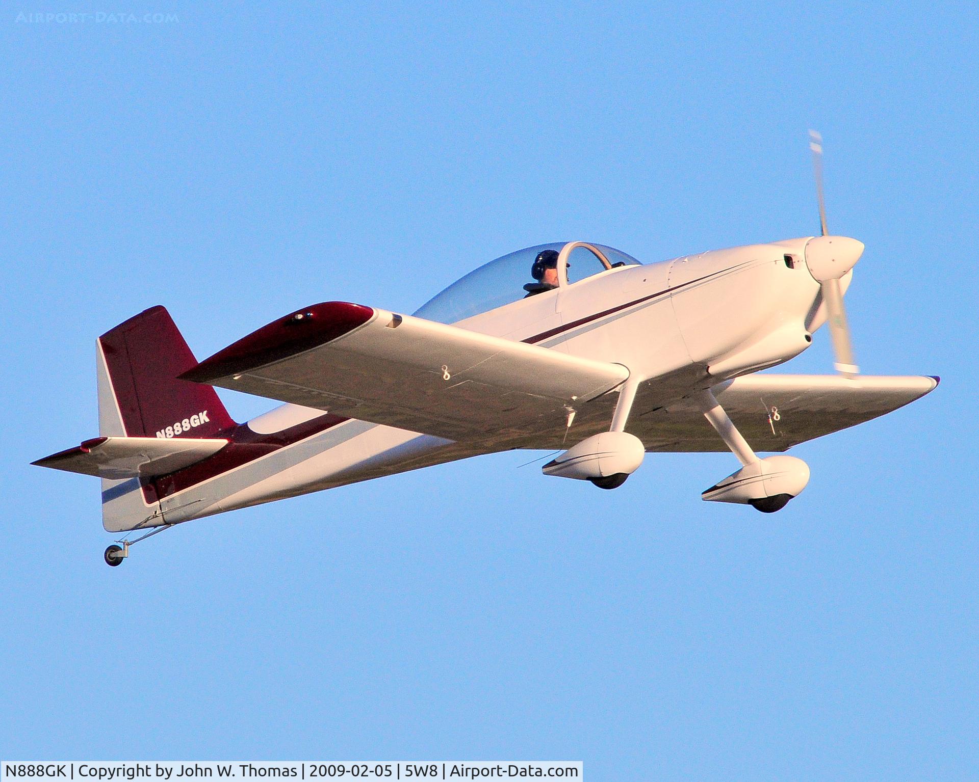 N888GK, 2001 Vans RV-8 C/N 80006, Departing runway 22