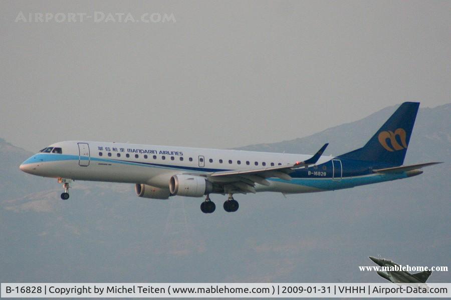 B-16828, 2008 Embraer 190AR (ERJ-190-100IGW) C/N 19000190, Mandarin Airlines