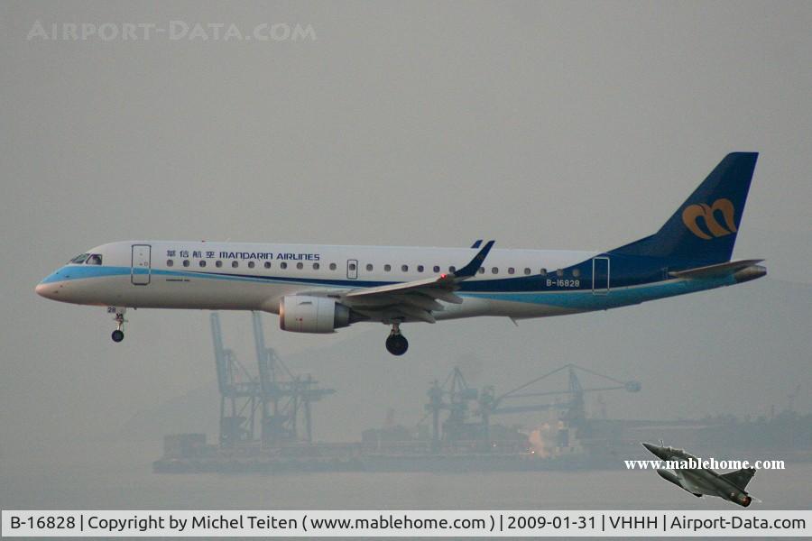 B-16828, 2008 Embraer 190AR (ERJ-190-100IGW) C/N 19000190, Mandarin Airlines