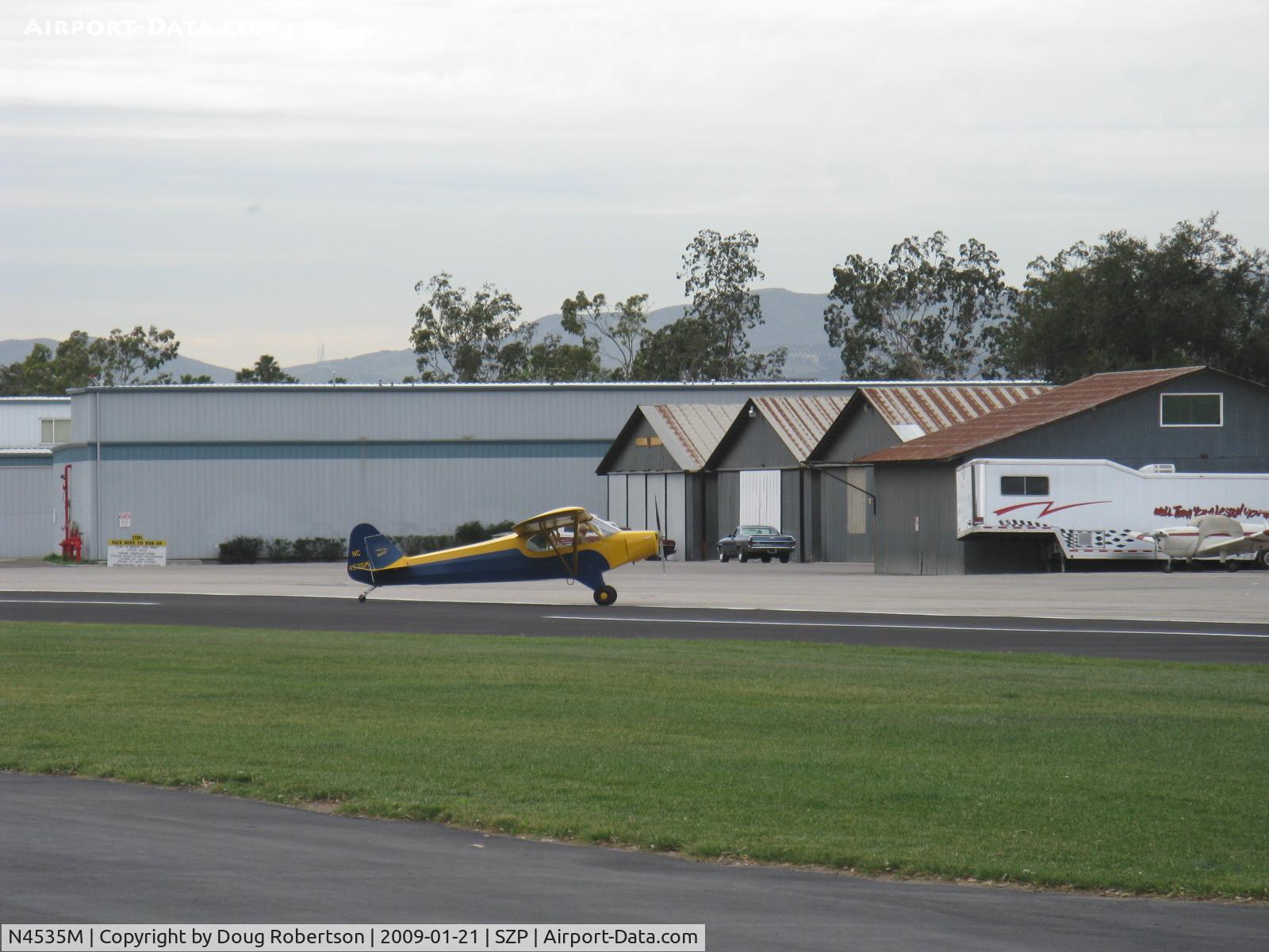 N4535M, 1947 Piper PA-11 Cub Special C/N 11-39, 1947 Piper PA-11-65 CUB SPECIAL, Continental A&C-65 65 Hp, taxi off Rwy 04