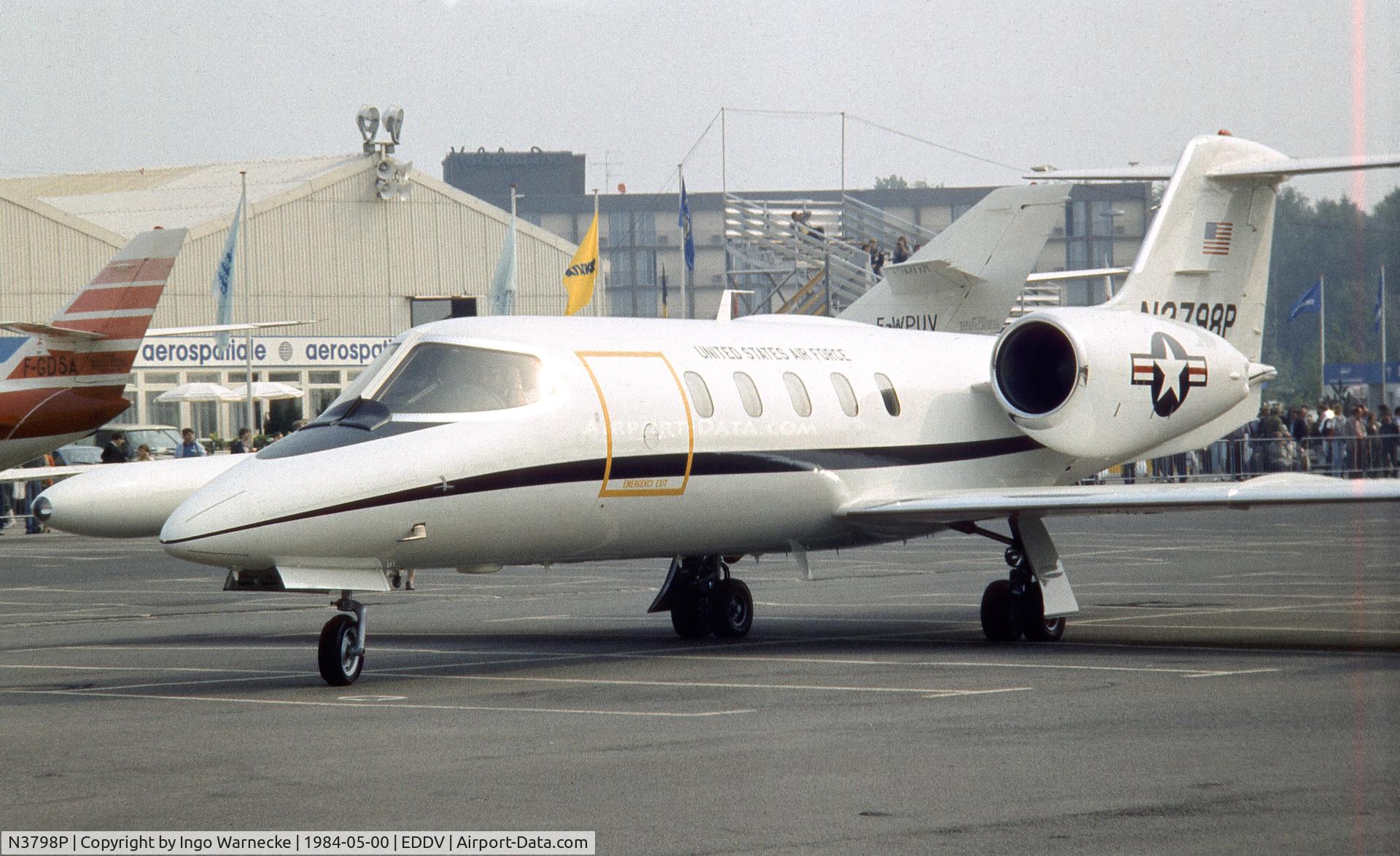 N3798P, 1983 Learjet 35A C/N 35A-408, Gates Learjet 35A (C-21A) of the USAF at the ILA 1984, Hannover