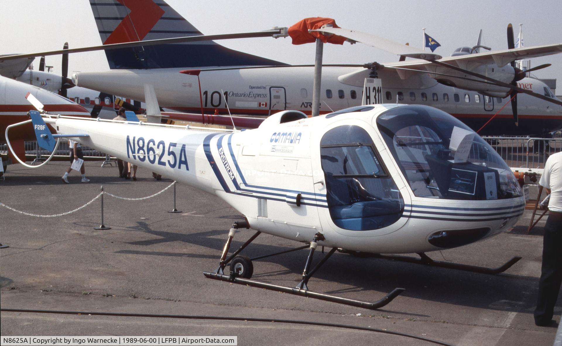 N8625A, Enstrom F-28F Falcon C/N 759, Enstrom F-28F at the Aerosalon 1989, Paris