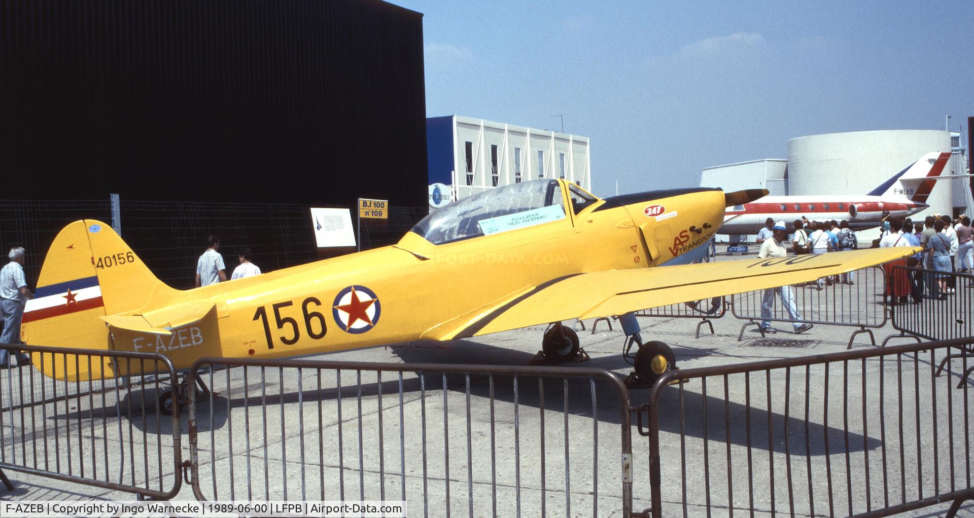 F-AZEB, Utva Aero-3F C/N 40156, UTVA Aero 3F at the Aerosalon 1989, Paris