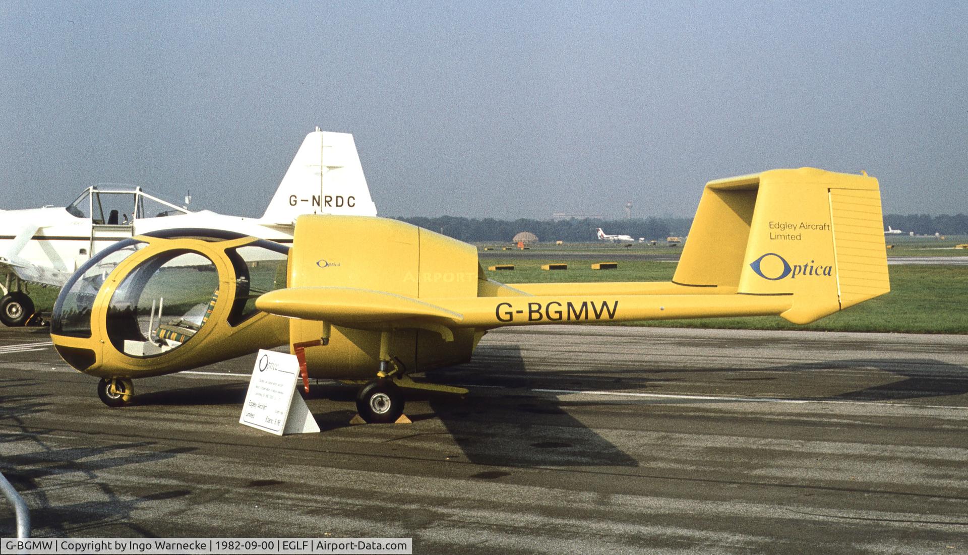 G-BGMW, 1979 Edgley EA7 Optica C/N EA7-001, Edgley EA7 Optica at Farnborough International 1982