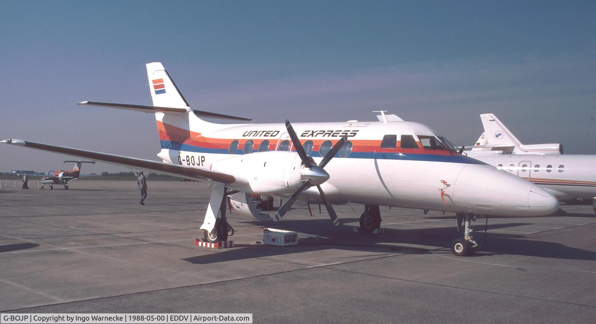 G-BOJP, 1987 British Aerospace BAe-3101 Jetstream 31 C/N 801, BAe Jetstream 31 of United Express at the ILA 1988, Hannover