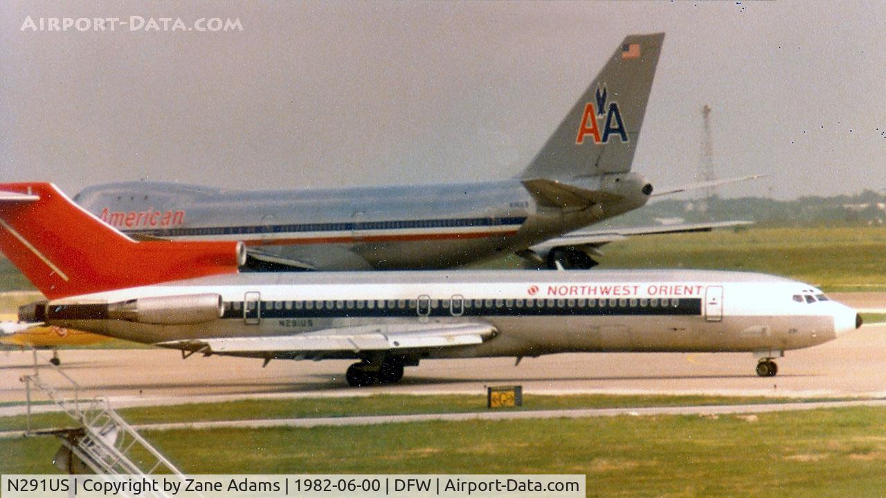 N291US, 1977 Boeing 727-251 C/N 21379, Northwest Orient Airlines 727 at DFW
