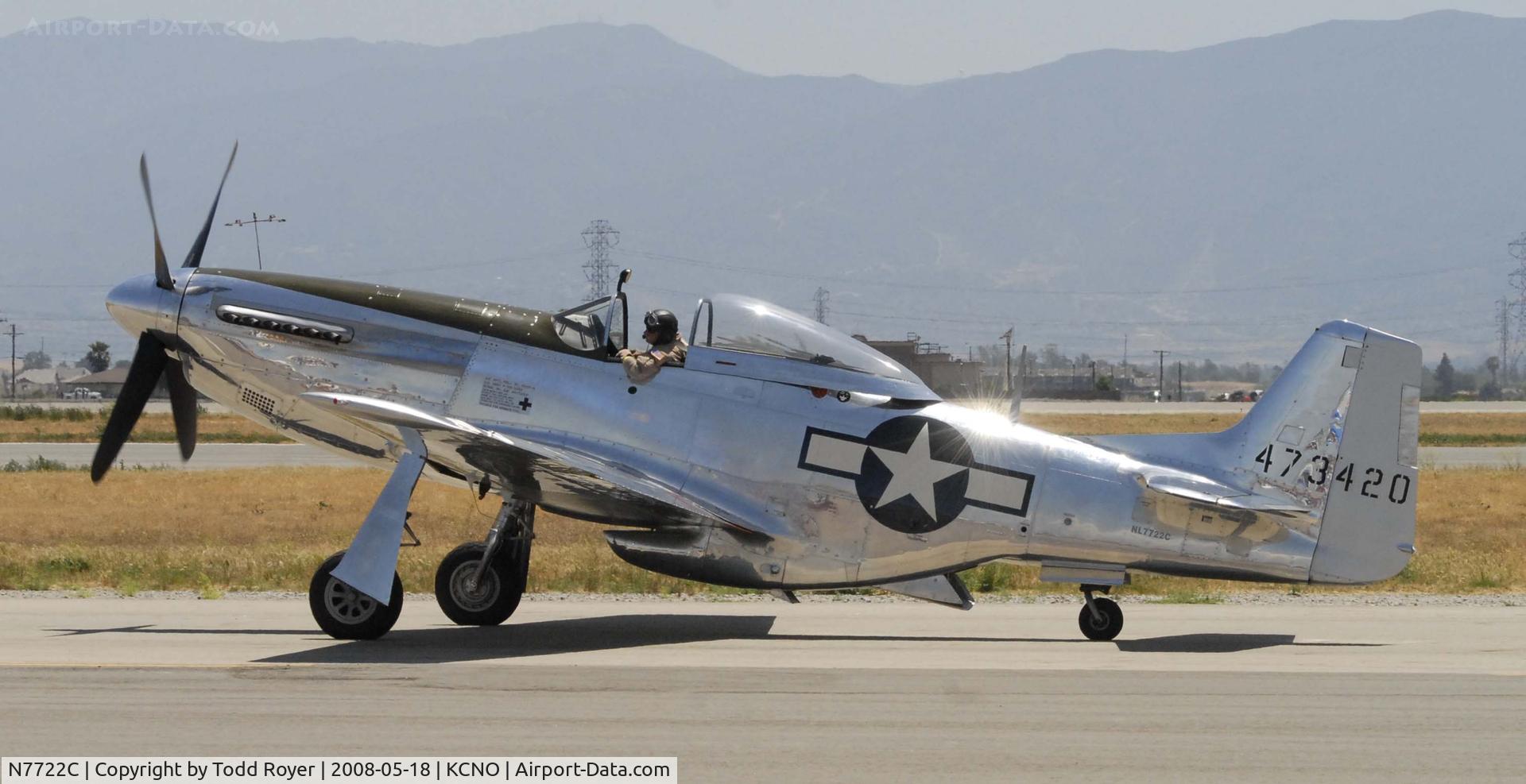 N7722C, 1944 North American F-51D Mustang C/N 44-73420, Chino Airshow 2008