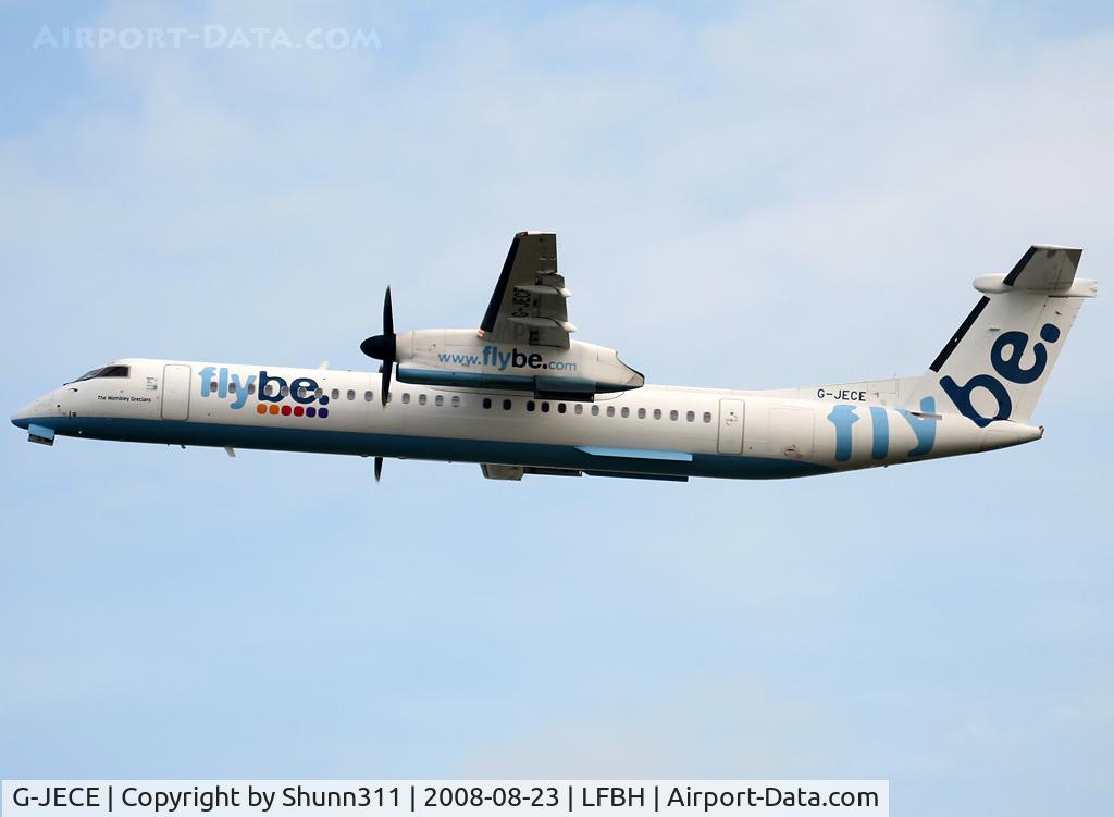 G-JECE, 2004 De Havilland Canada DHC-8-402Q Dash 8 C/N 4094, Take off rwy 28