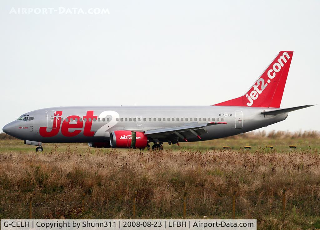 G-CELH, 1986 Boeing 737-330 C/N 23525, Arriving from flight rwy 28
