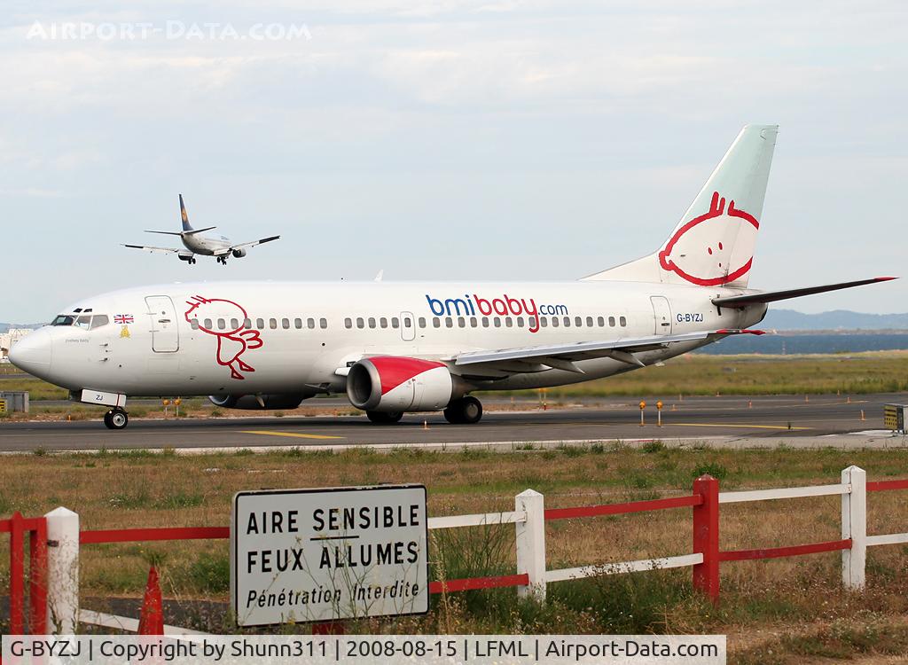 G-BYZJ, 1991 Boeing 737-3Q8 C/N 24962, Waiting holding point rwy 32R befor departure...