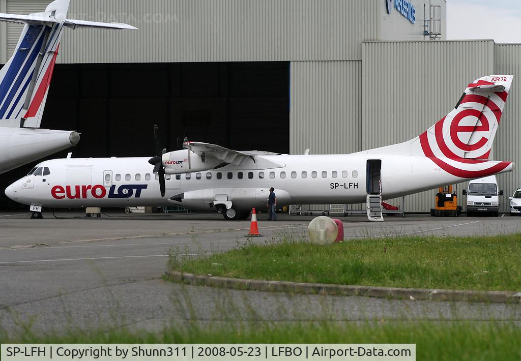 SP-LFH, 1995 ATR 42-202 C/N 478, On maintenance at Latecoere Aeroservices facility...