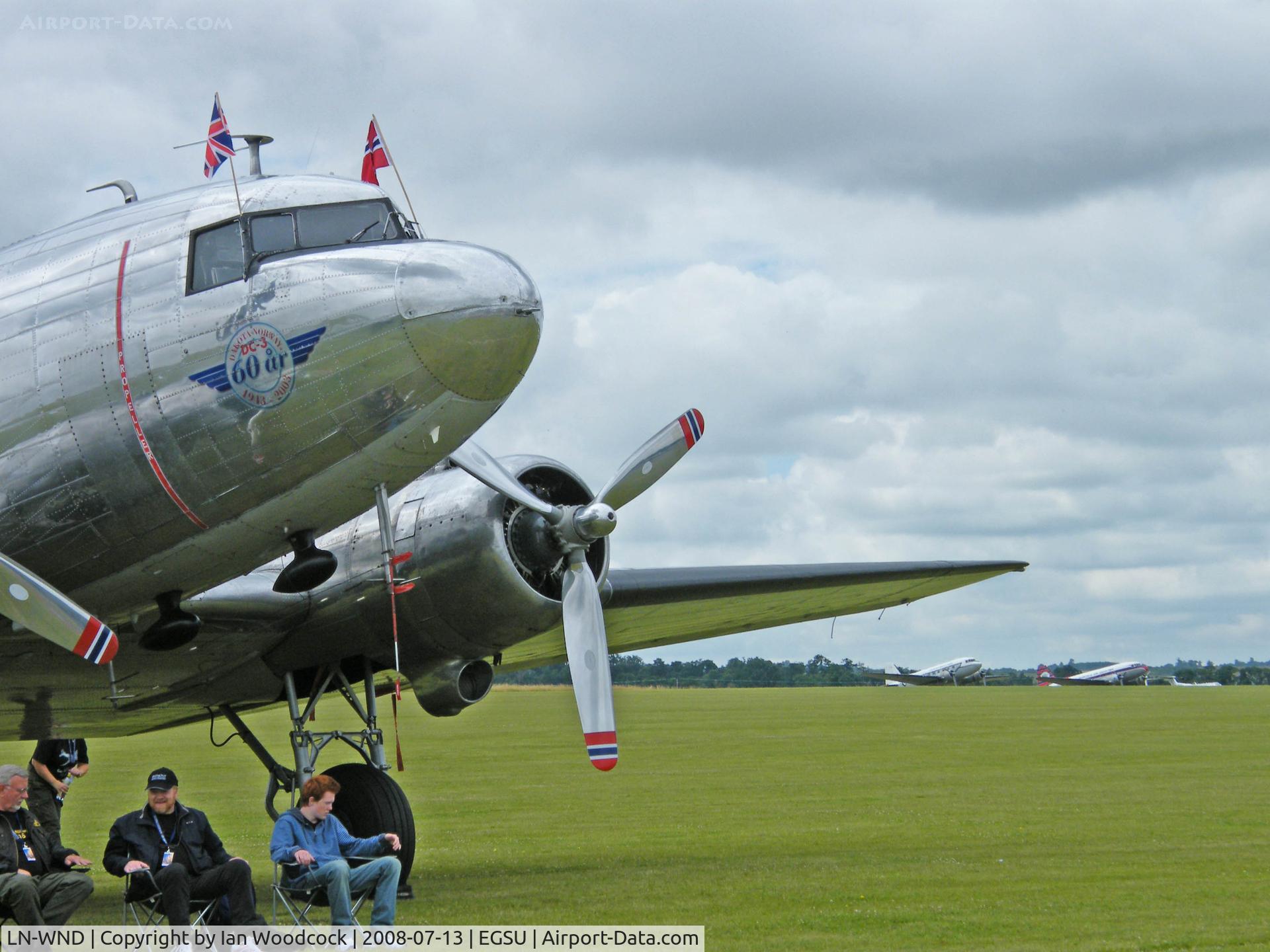 LN-WND, 1943 Douglas C-53D-DO Skytrooper (DC-3A) C/N 11750, Douglas DC-3-C-53D/Duxford Flying Legends Show 2008