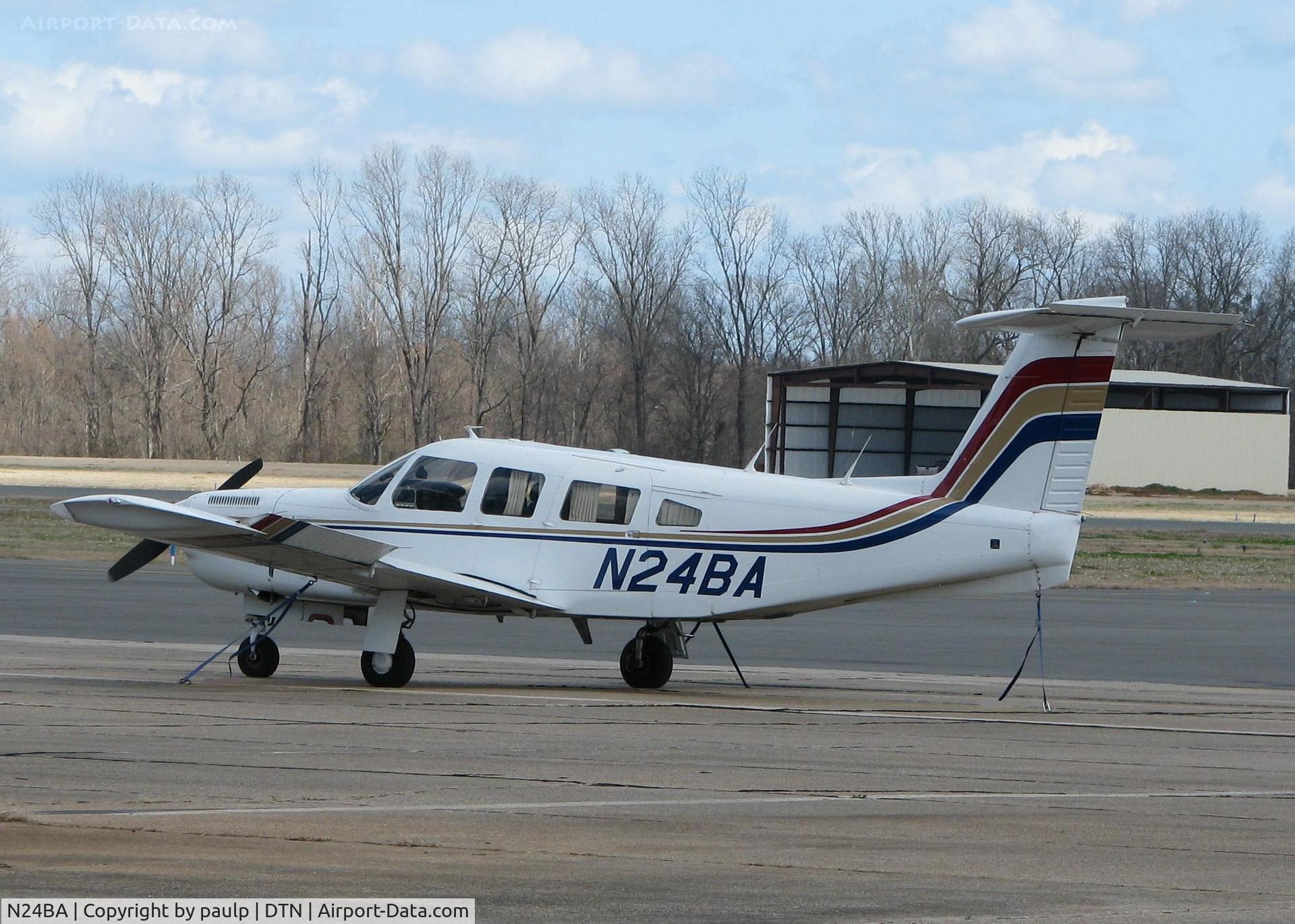 N24BA, 1978 Piper PA-32RT-300T Turbo Lance II C/N 32R-7887206, Parked at the Downtown Shreveport airport. This aircraft suffered a tire failure here on runway 14. Pilot and passenger all o.k. and no damage to the aircraft.