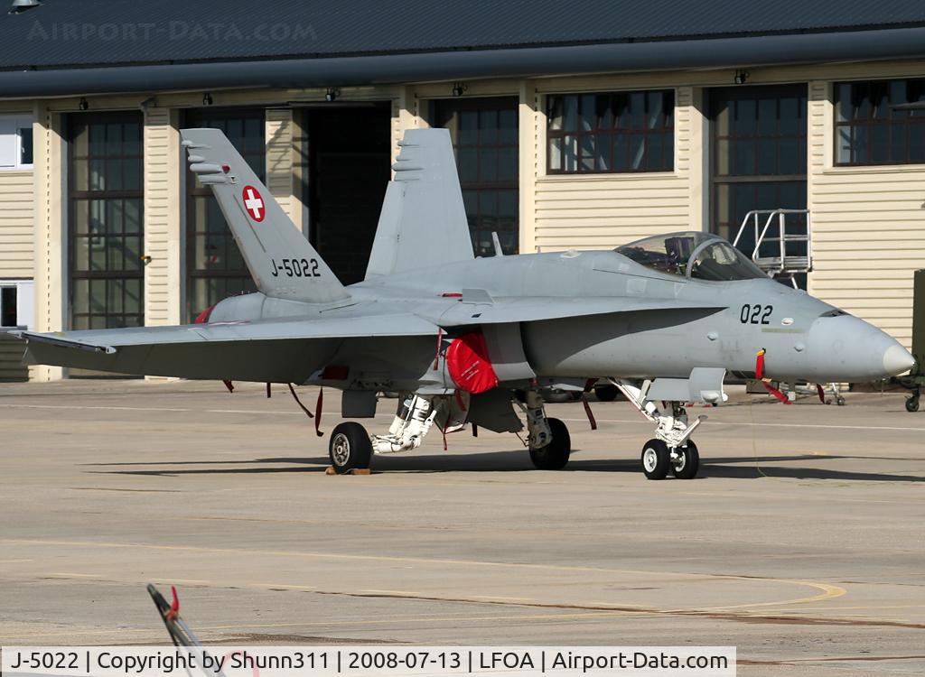 J-5022, McDonnell Douglas F/A-18C Hornet C/N 1371, Used as spare during LFOA Airshow 2008