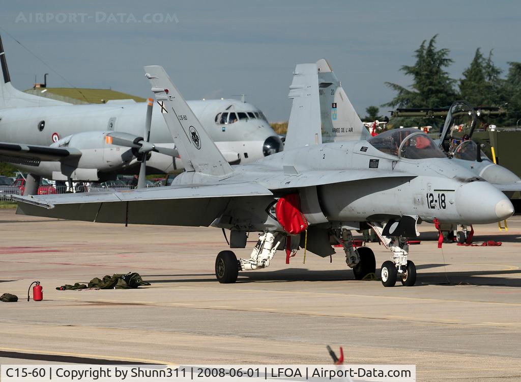 C15-60, 1989 McDonnell Douglas EF-18A+ Hornet C/N 0842/A582, Used as spare during LFOA Airshow 2008