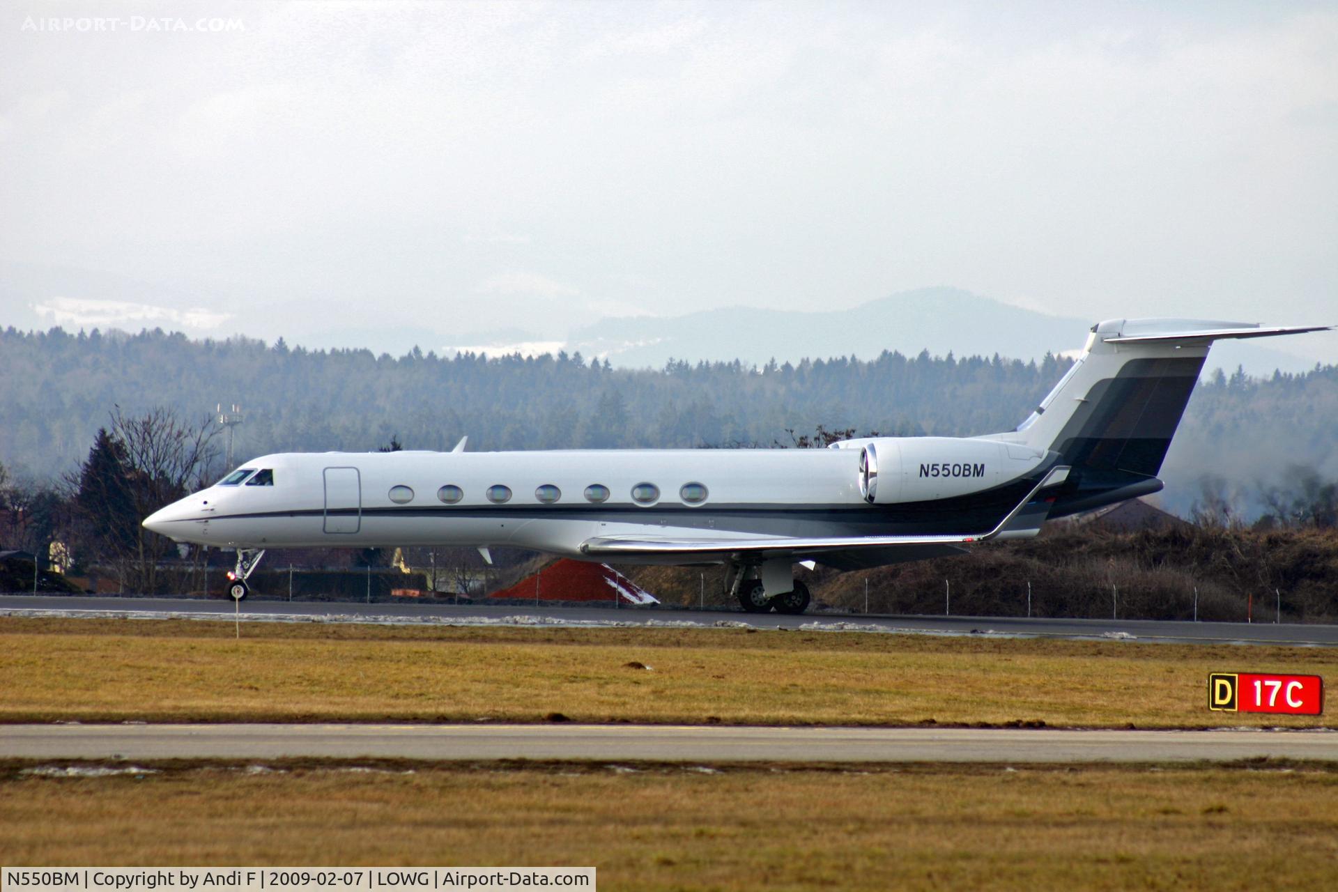 N550BM, 2007 Gulfstream Aerospace GV-SP (G550) C/N 5171, BMW