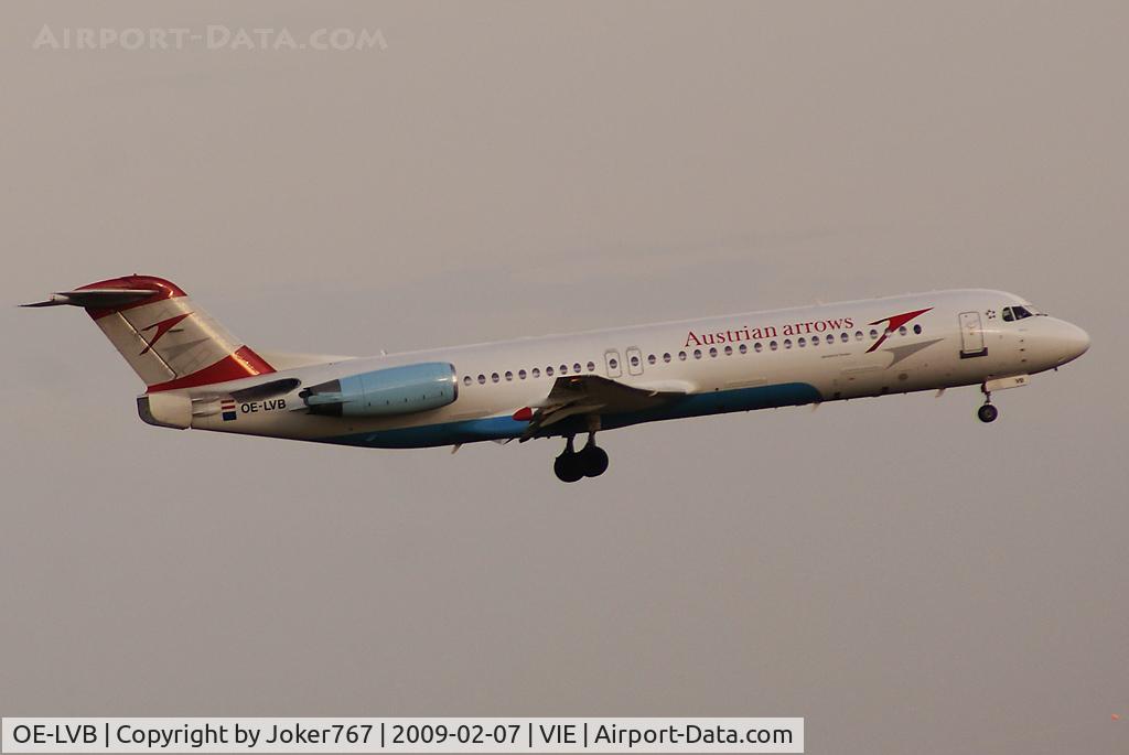 OE-LVB, 1994 Fokker 100 (F-28-0100) C/N 11502, Austrian arrows Fokker F-100