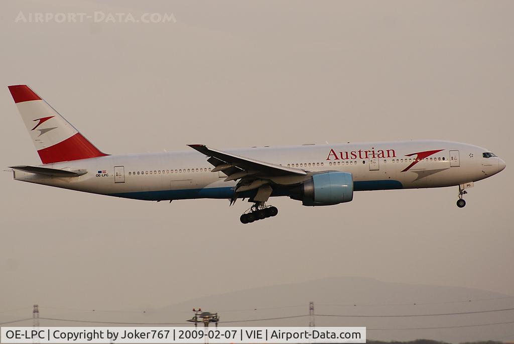 OE-LPC, 2002 Boeing 777-2Z9/ER C/N 29313, Austrian Airlines Boeing 777-2Z9(ER)