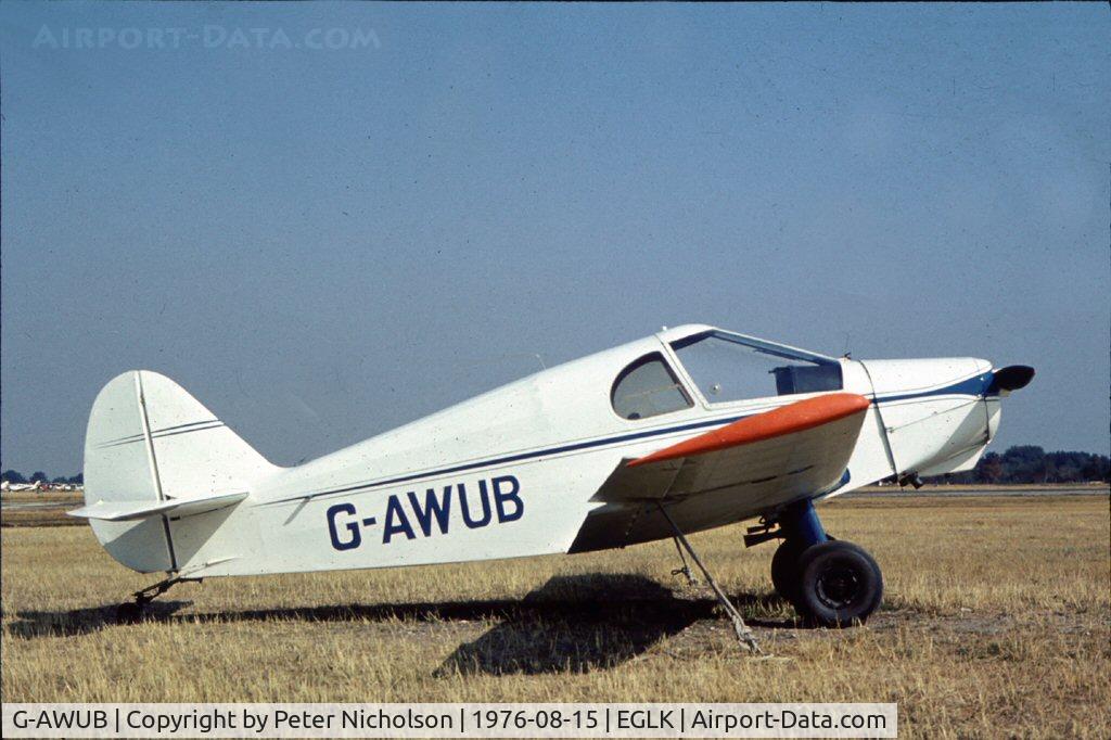 G-AWUB, 1954 Gardan GY-201 Minicab (Modified) C/N A-205, Attended the 1976 Blackbushe Fly-in.