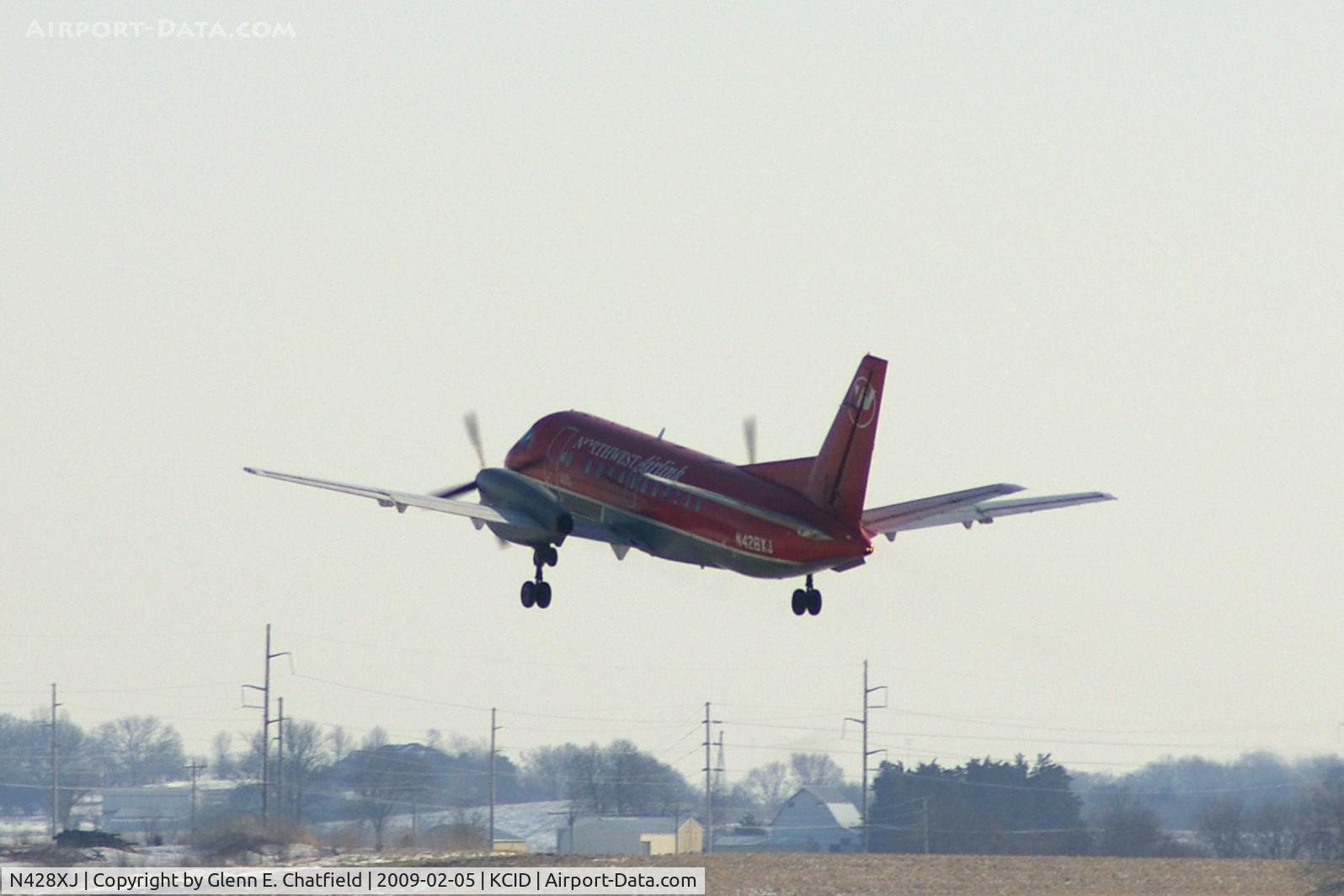 N428XJ, 1997 Saab 340B+ C/N 340B-428, Departing Runway 13 for MSP