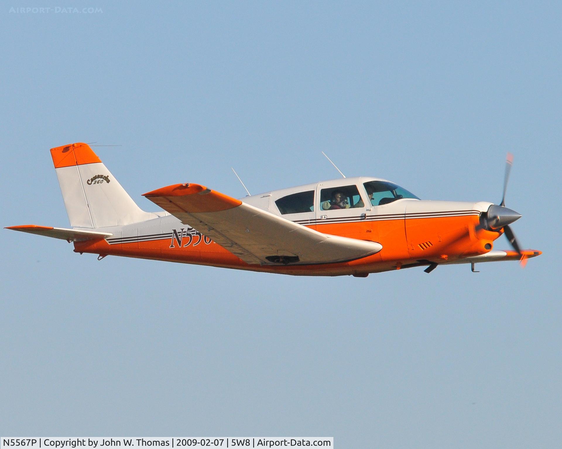 N5567P, 1958 Piper PA-24-250 Comanche C/N 24-631, Departing runway 22