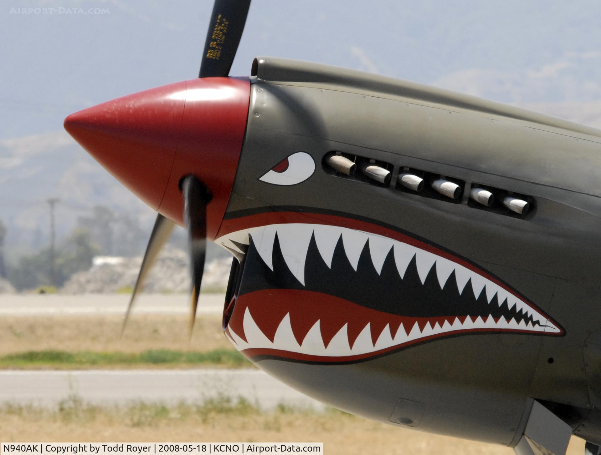 N940AK, 1941 Curtiss P-40E Warhawk C/N 15321, Chino Airshow 2008
