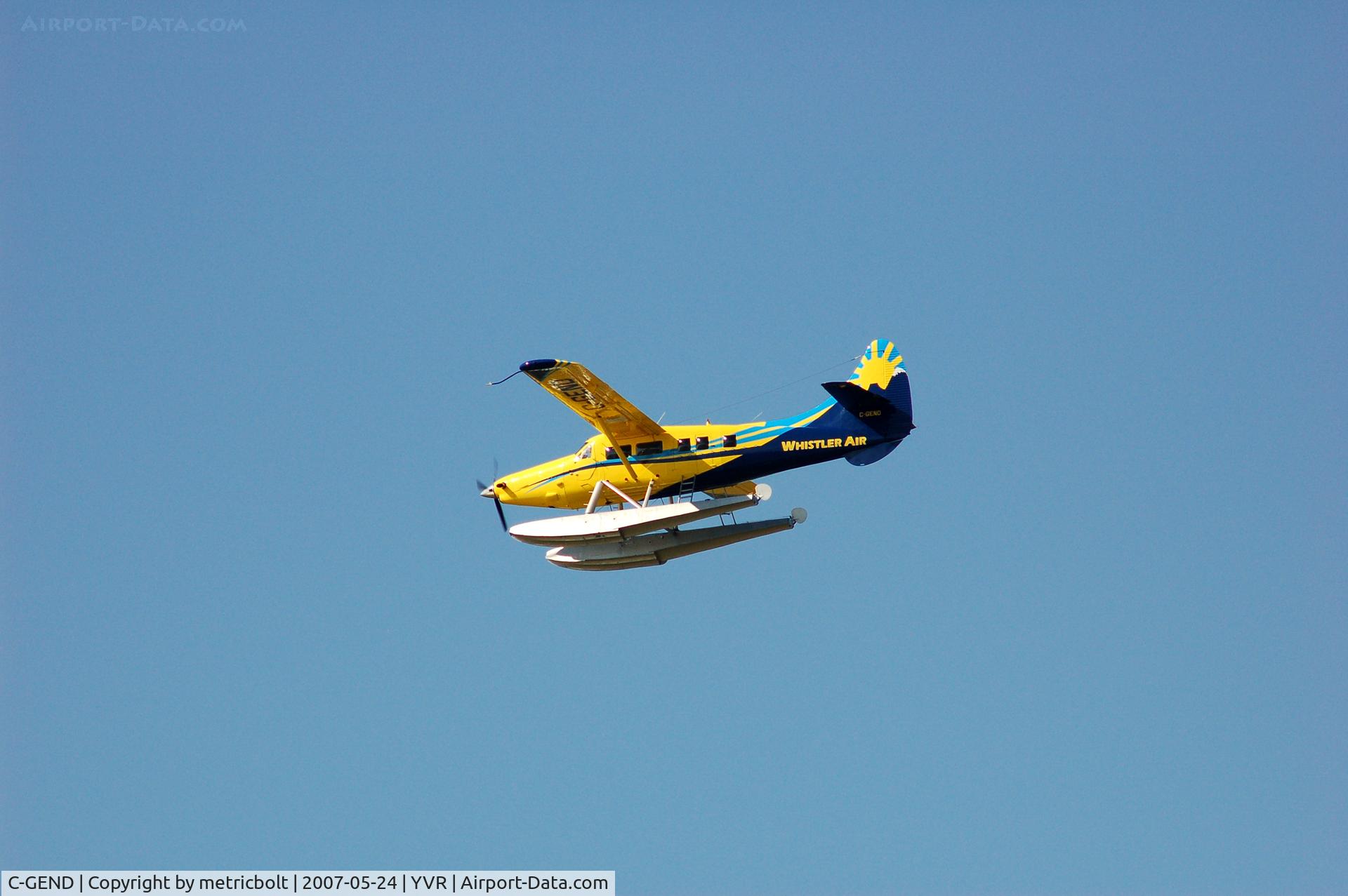 C-GEND, 1960 De Havilland Canada DHC-3 Otter C/N 371, take-off from Fraser River,May 2007