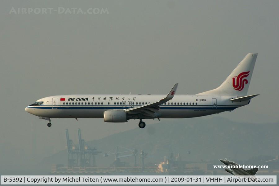 B-5392, 2008 Boeing 737-89L C/N 36488, Air China
