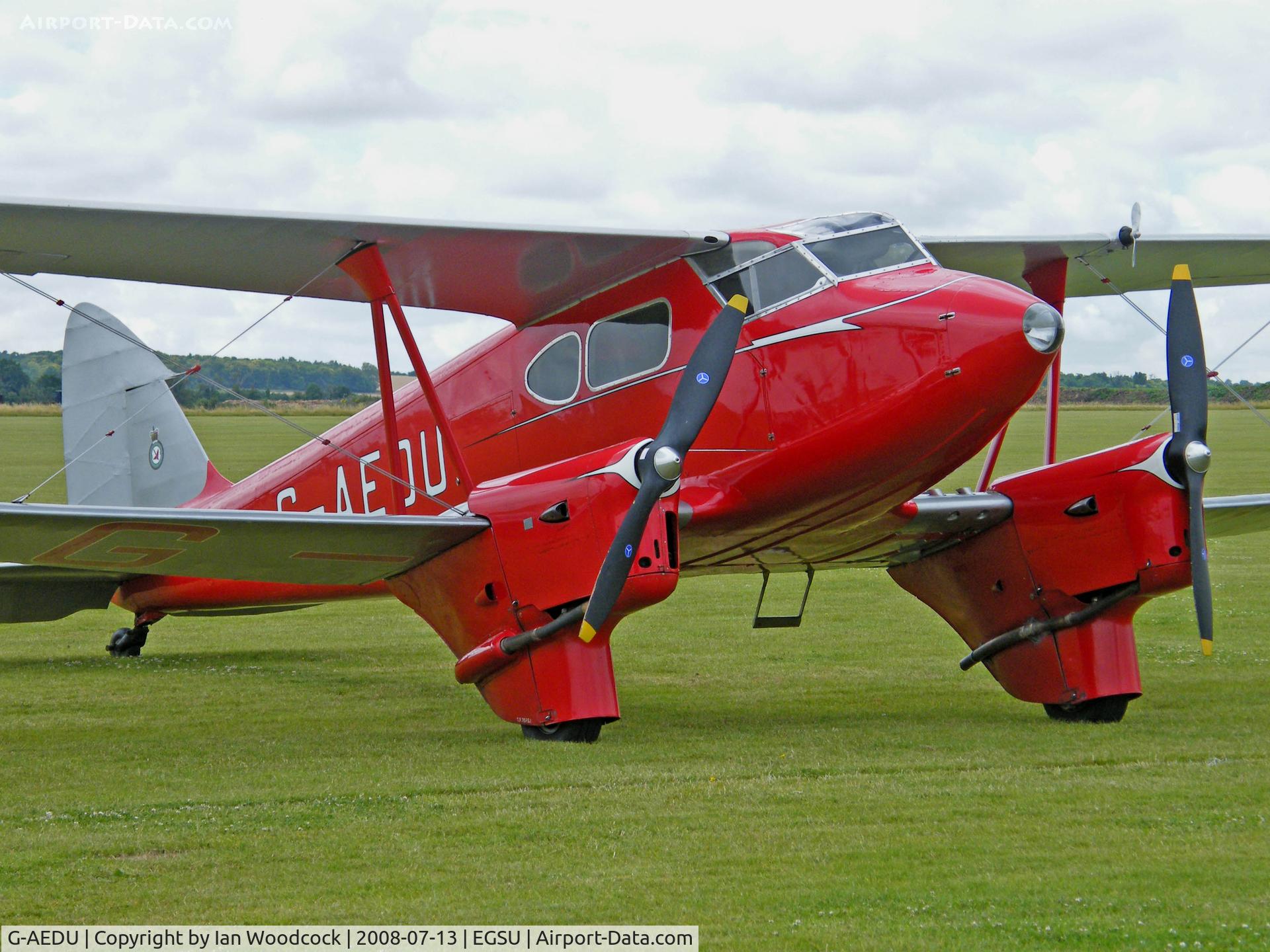 G-AEDU, 1937 De Havilland DH-90A Dragonfly C/N 7526, de Havilland DH-90A Dragonfly/Duxford Flying Legends show