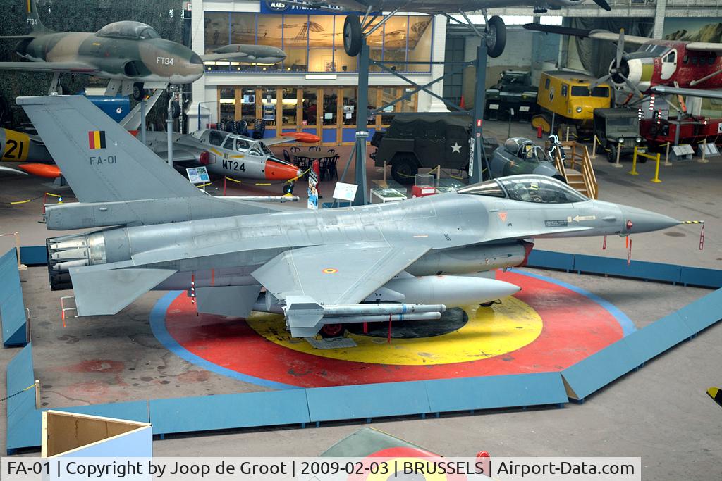 FA-01, 1978 SABCA F-16A Fighting Falcon C/N 6H-1, Legermuseum Brussel