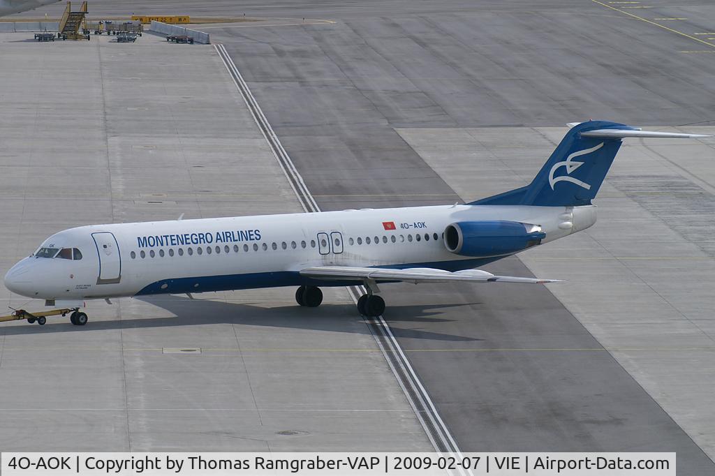 4O-AOK, 1989 Fokker 100 (F-28-0100) C/N 11272, Montenegro Airlines Fokker 100