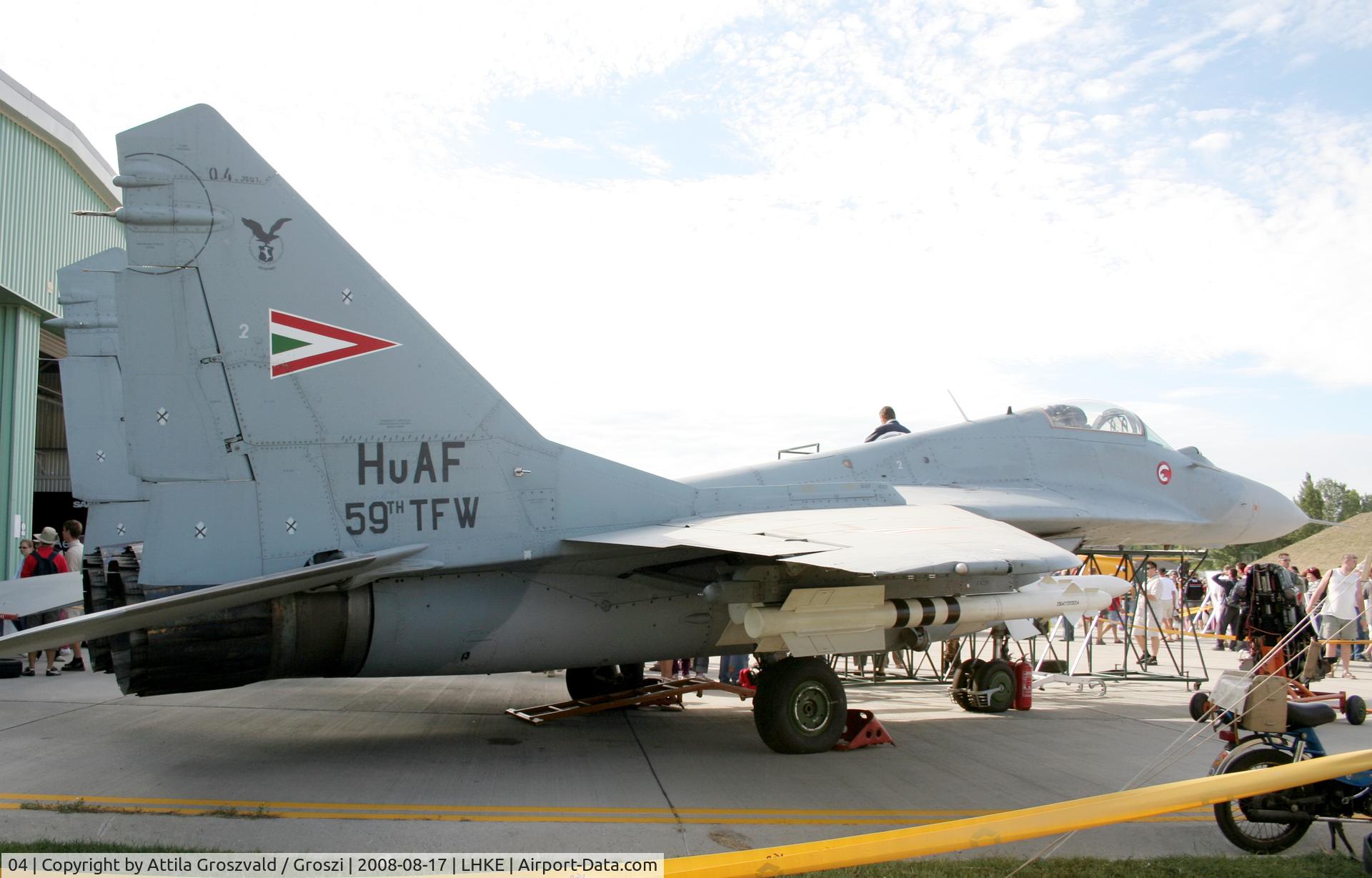04, Mikoyan-Gurevich MiG-29B C/N 2960535127/4508, Kecskemét, Hungarian Air-Forces Base / LHKE / Hungary - Airshow '2008