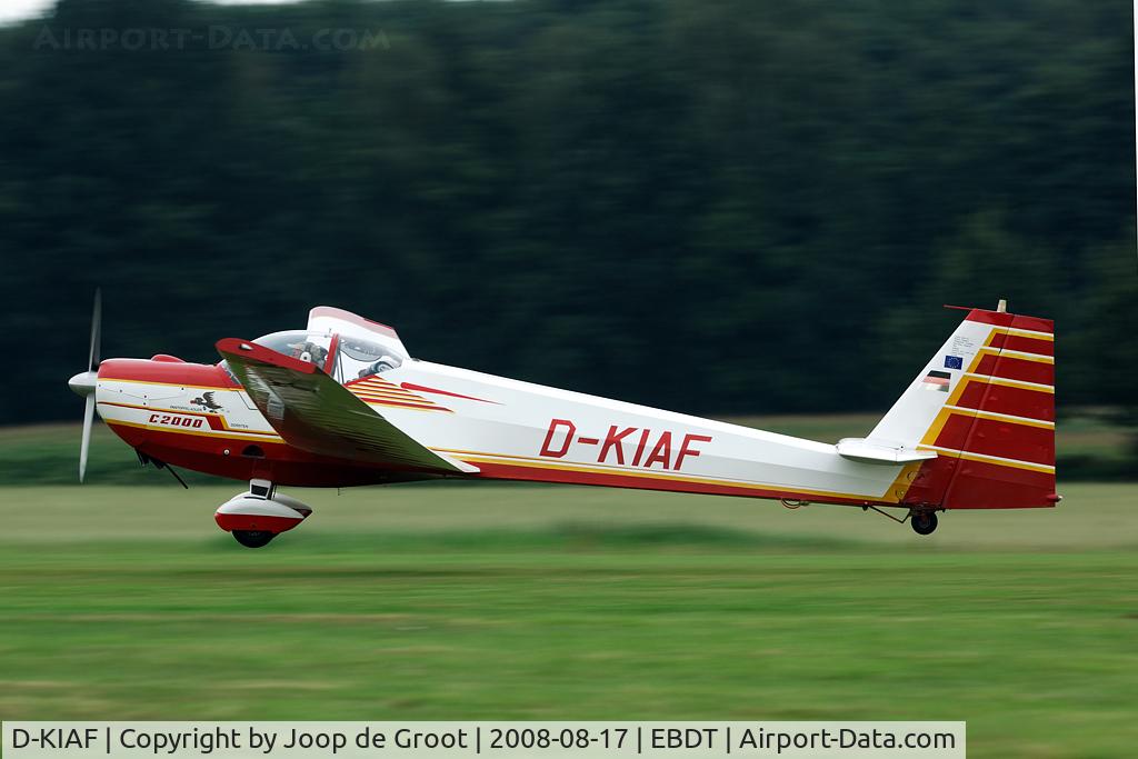 D-KIAF, Scheibe SF-25C Falke 2000 C/N 44445, landing at Schaffen