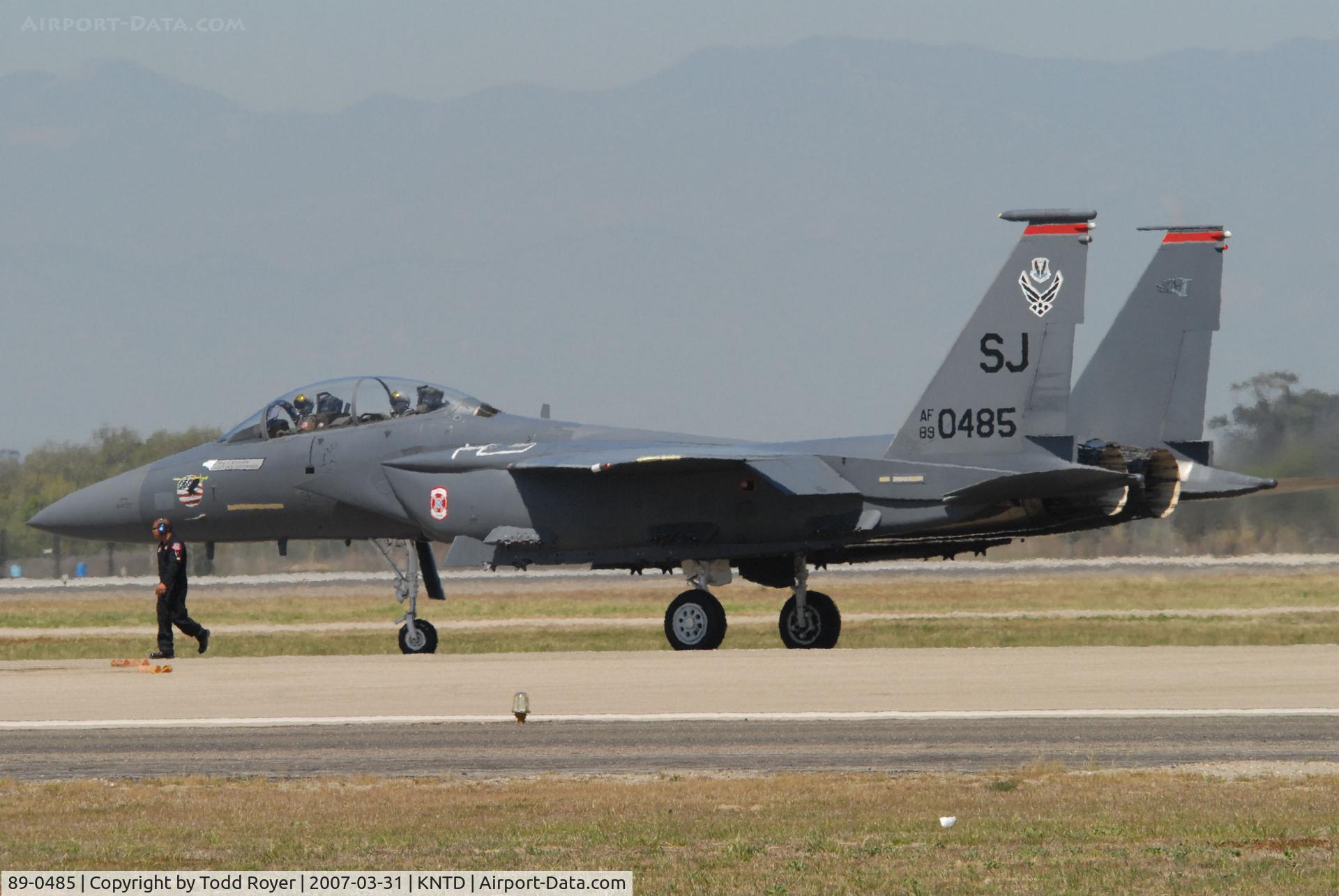89-0485, 1989 McDonnell Douglas F-15E Strike Eagle C/N 1132/E107, Point Mugu Airshow 2007