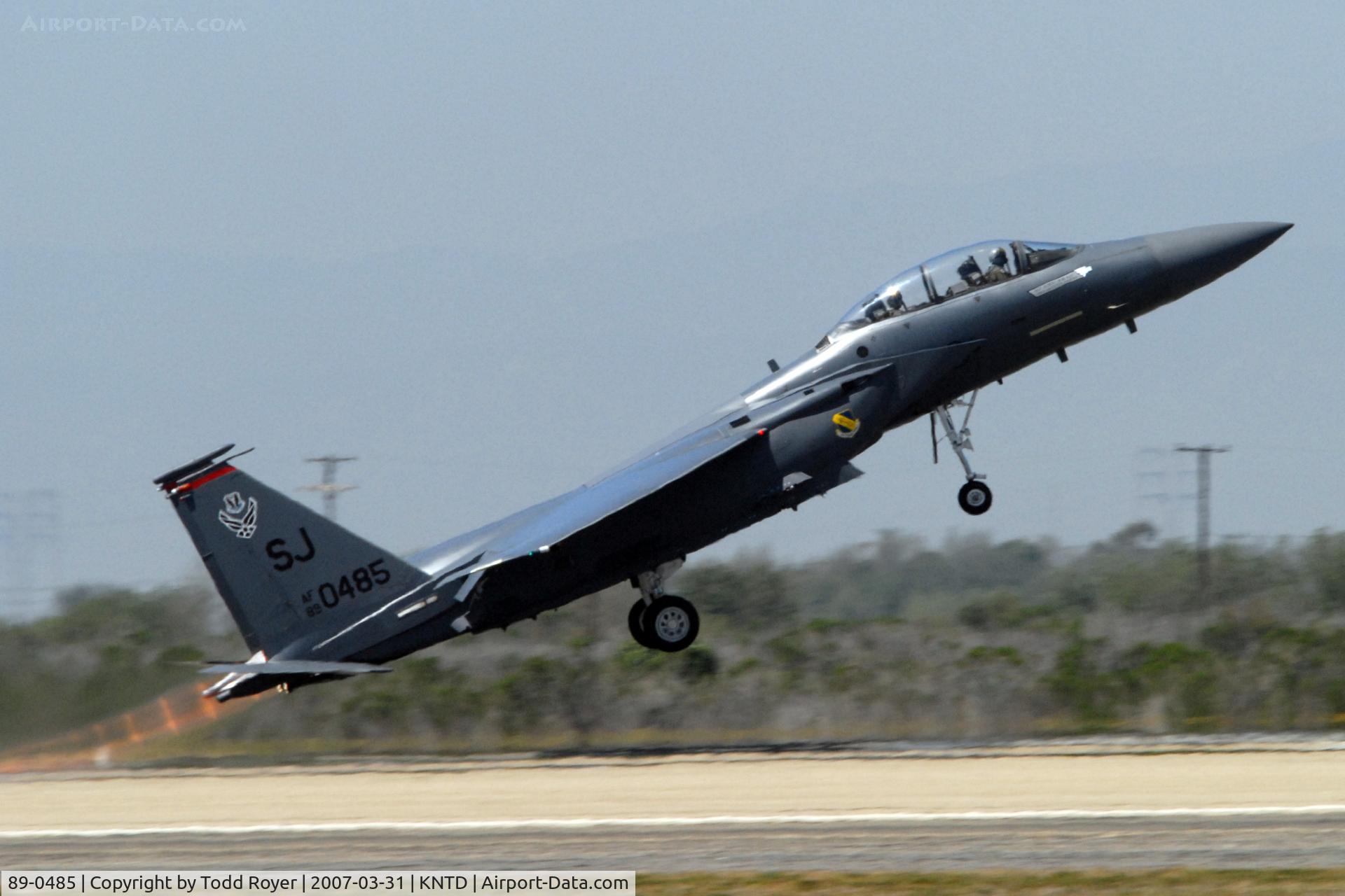 89-0485, 1989 McDonnell Douglas F-15E Strike Eagle C/N 1132/E107, Point Mugu Airshow 2007