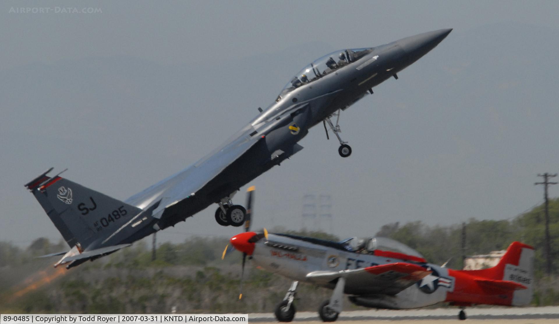 89-0485, 1989 McDonnell Douglas F-15E Strike Eagle C/N 1132/E107, Point Mugu Airshow 2007