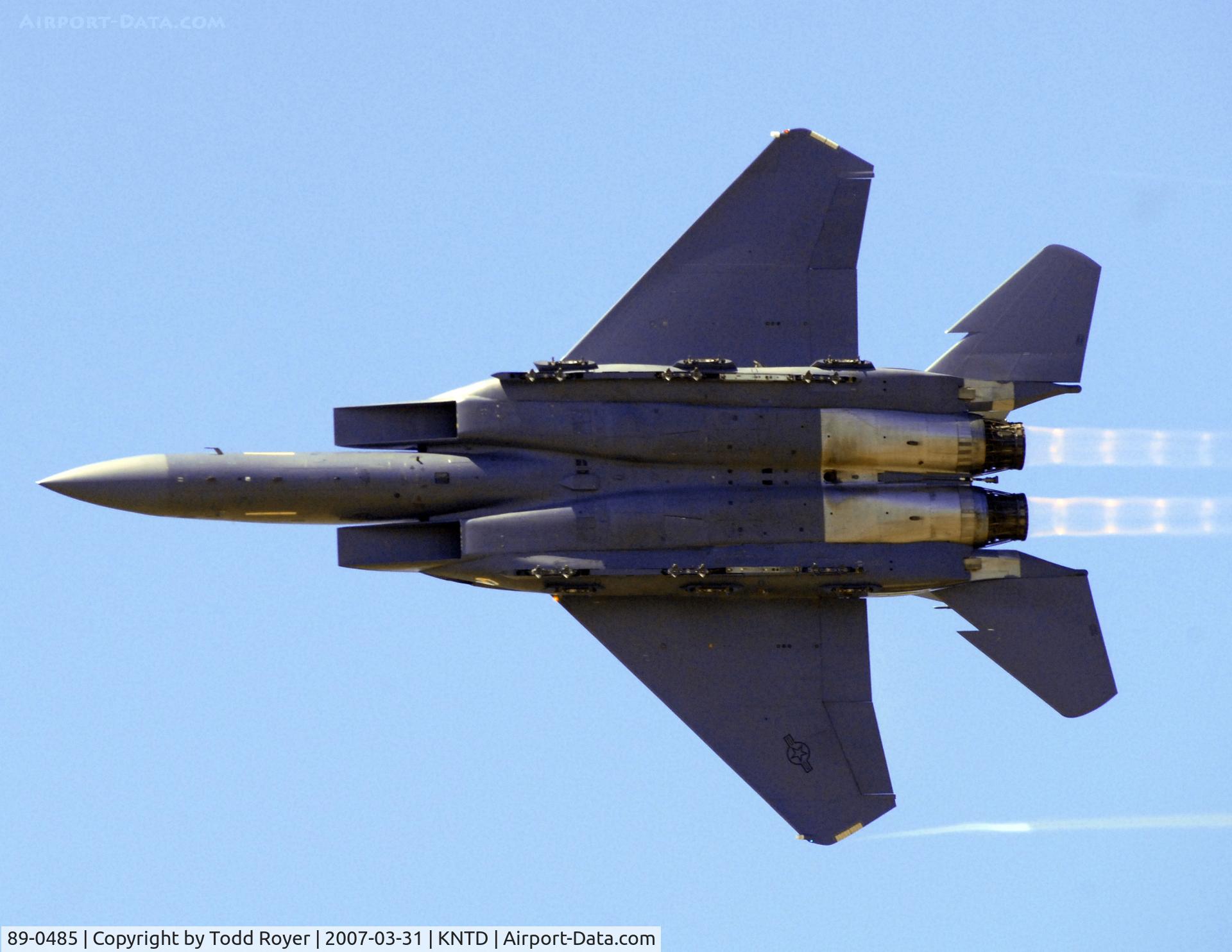 89-0485, 1989 McDonnell Douglas F-15E Strike Eagle C/N 1132/E107, Point Mugu Airshow 2007